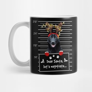 Black German Shepherd Dear Santa Let's Negotiate Christmas Mug